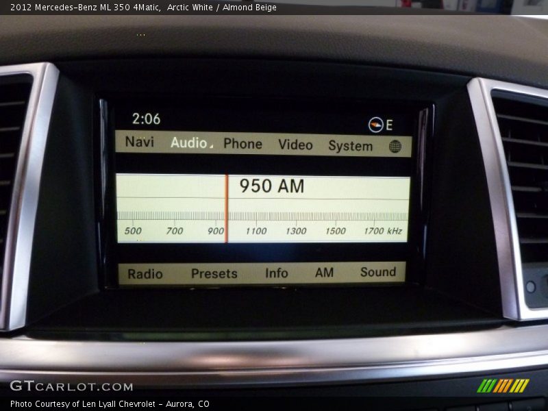 Arctic White / Almond Beige 2012 Mercedes-Benz ML 350 4Matic