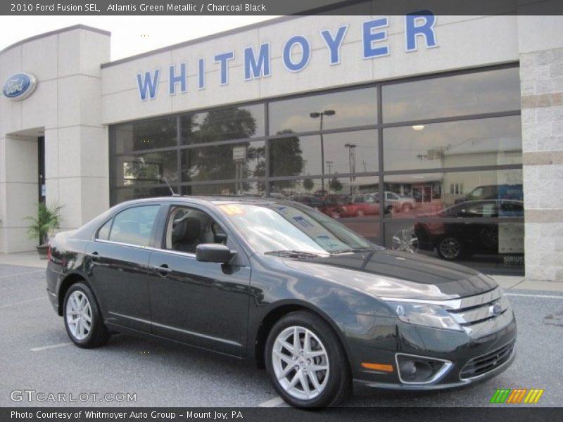 Atlantis Green Metallic / Charcoal Black 2010 Ford Fusion SEL