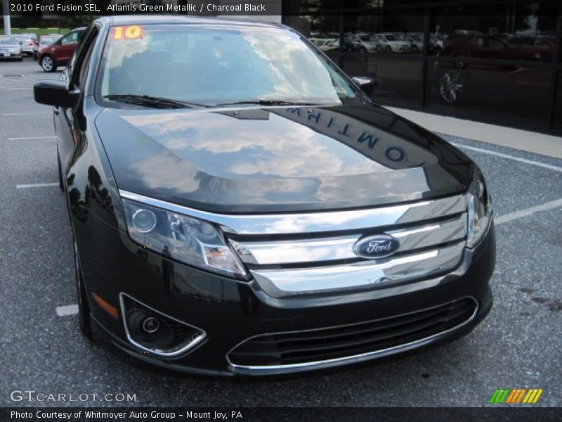 Atlantis Green Metallic / Charcoal Black 2010 Ford Fusion SEL