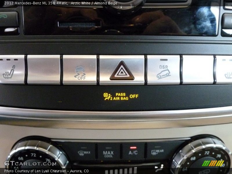 Arctic White / Almond Beige 2012 Mercedes-Benz ML 350 4Matic