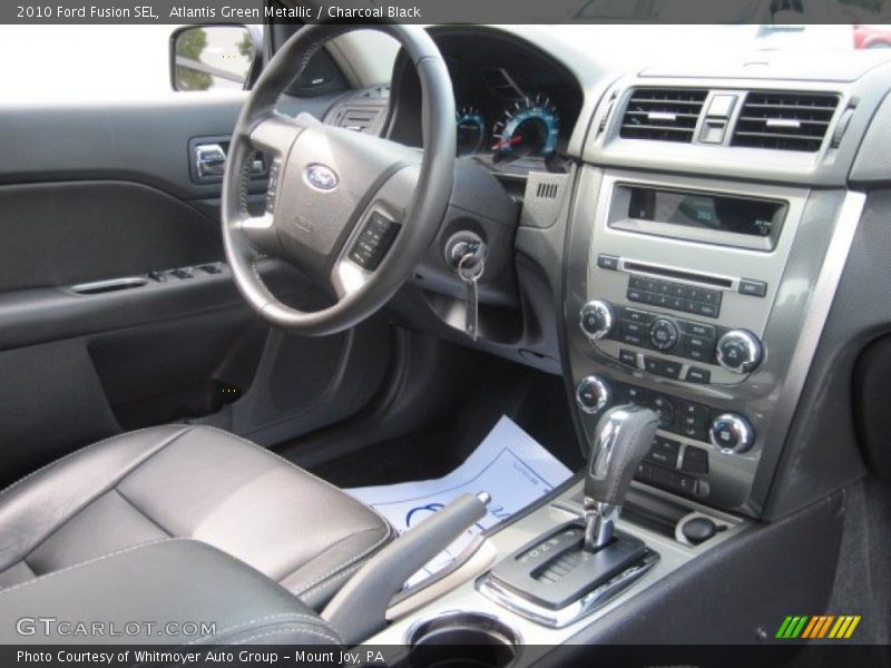 Atlantis Green Metallic / Charcoal Black 2010 Ford Fusion SEL