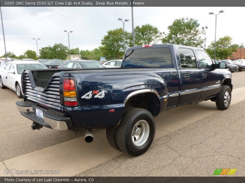 Deep Blue Metallic / Pewter 2005 GMC Sierra 3500 SLT Crew Cab 4x4 Dually