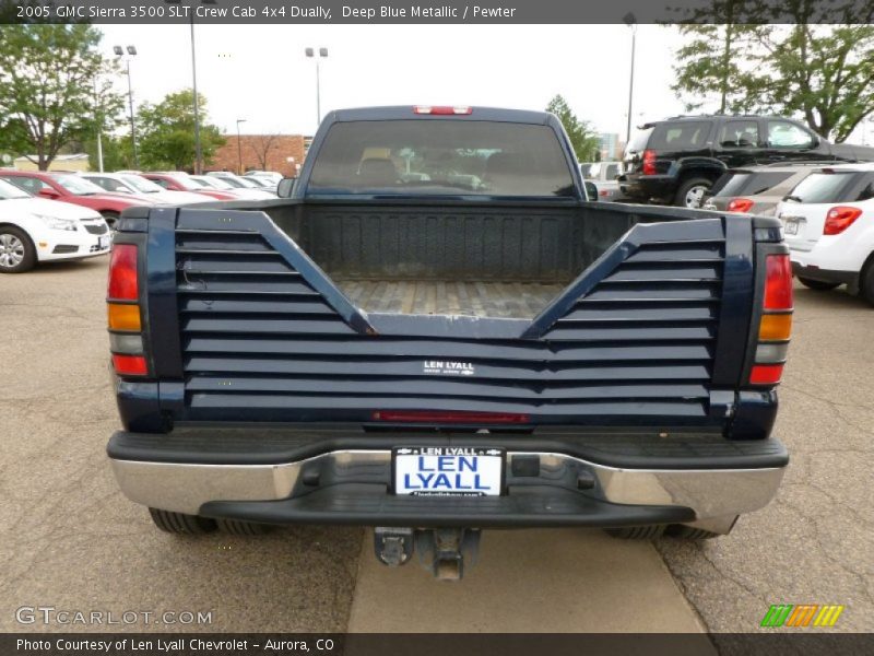 Deep Blue Metallic / Pewter 2005 GMC Sierra 3500 SLT Crew Cab 4x4 Dually