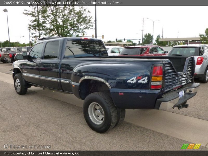 Deep Blue Metallic / Pewter 2005 GMC Sierra 3500 SLT Crew Cab 4x4 Dually