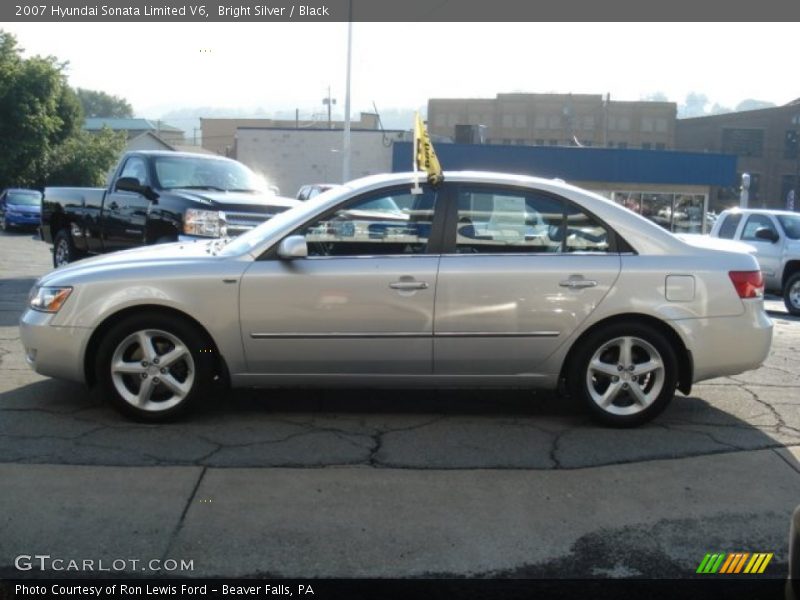 Bright Silver / Black 2007 Hyundai Sonata Limited V6