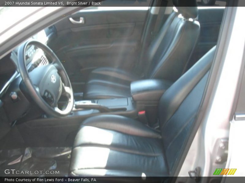Bright Silver / Black 2007 Hyundai Sonata Limited V6