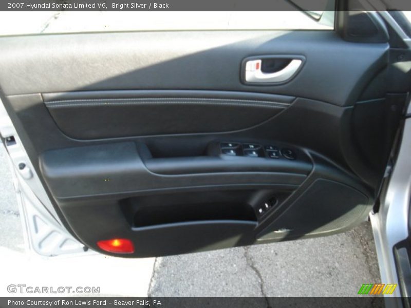 Bright Silver / Black 2007 Hyundai Sonata Limited V6