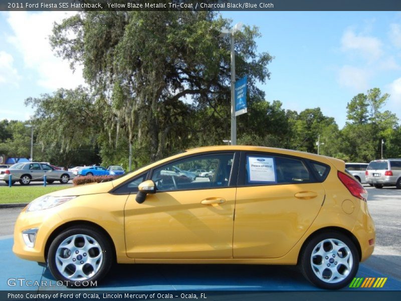 2011 Fiesta SES Hatchback Yellow Blaze Metallic Tri-Coat