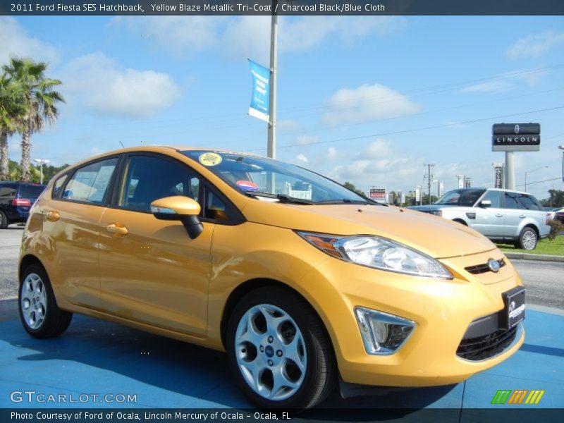  2011 Fiesta SES Hatchback Yellow Blaze Metallic Tri-Coat