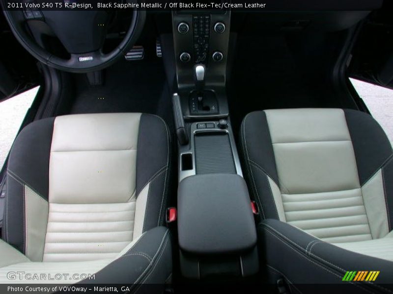  2011 S40 T5 R-Design Off Black Flex-Tec/Cream Leather Interior