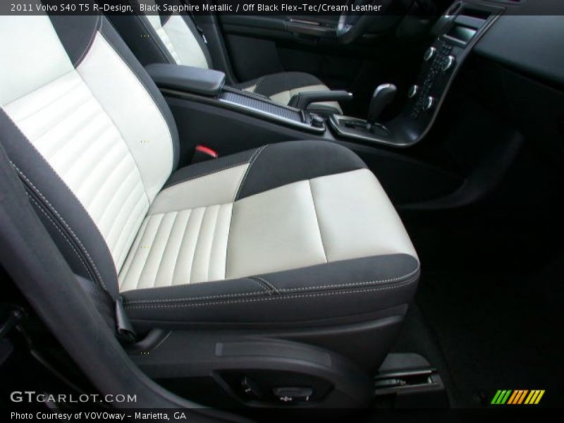  2011 S40 T5 R-Design Off Black Flex-Tec/Cream Leather Interior