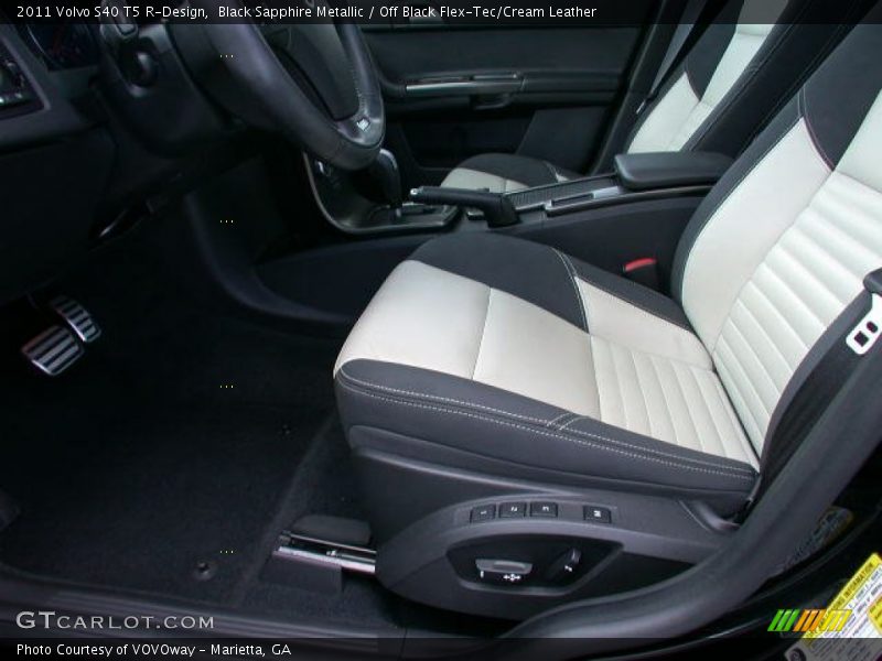  2011 S40 T5 R-Design Off Black Flex-Tec/Cream Leather Interior