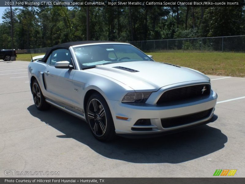 Ingot Silver Metallic / California Special Charcoal Black/Miko-suede Inserts 2013 Ford Mustang GT/CS California Special Convertible