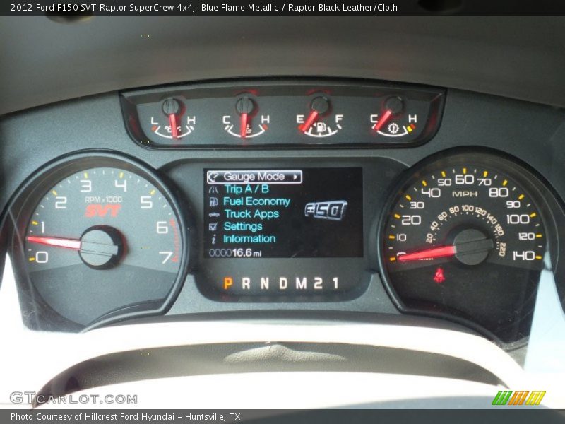  2012 F150 SVT Raptor SuperCrew 4x4 SVT Raptor SuperCrew 4x4 Gauges