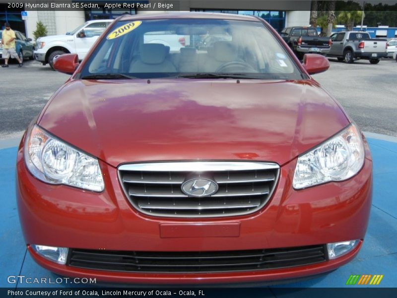 Apple Red Pearl / Beige 2009 Hyundai Elantra SE Sedan