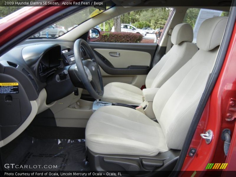 Apple Red Pearl / Beige 2009 Hyundai Elantra SE Sedan