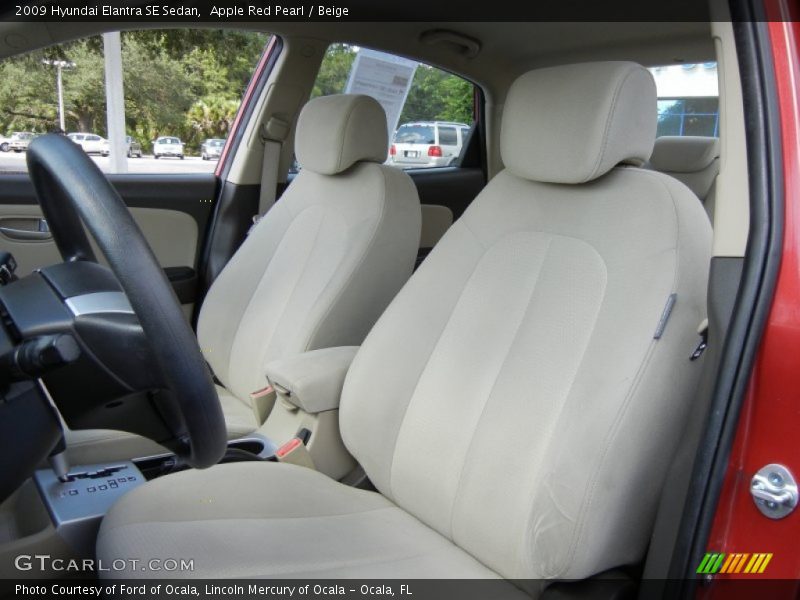 Apple Red Pearl / Beige 2009 Hyundai Elantra SE Sedan