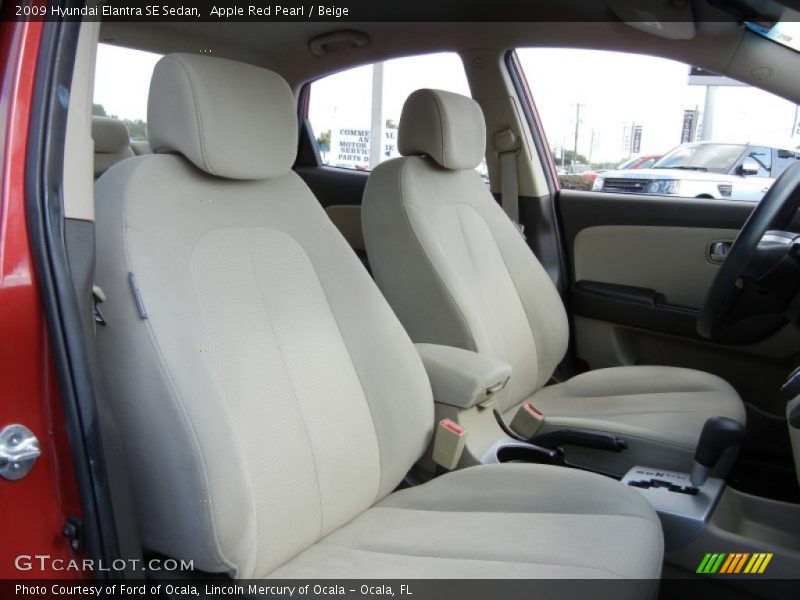 Apple Red Pearl / Beige 2009 Hyundai Elantra SE Sedan