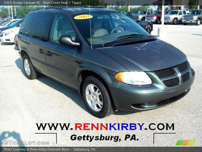 Onyx Green Pearl / Taupe 2003 Dodge Caravan SE