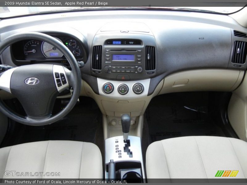 Apple Red Pearl / Beige 2009 Hyundai Elantra SE Sedan