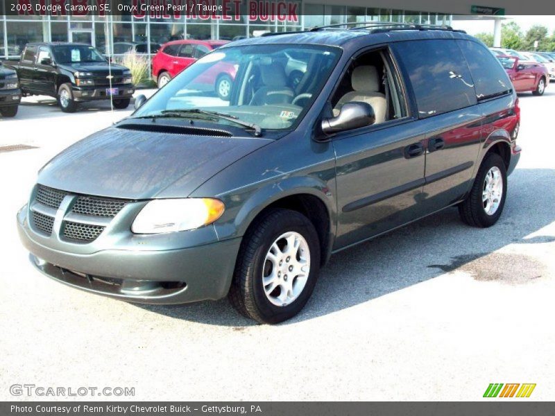Onyx Green Pearl / Taupe 2003 Dodge Caravan SE