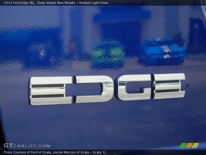 Deep Impact Blue Metallic / Medium Light Stone 2013 Ford Edge SEL