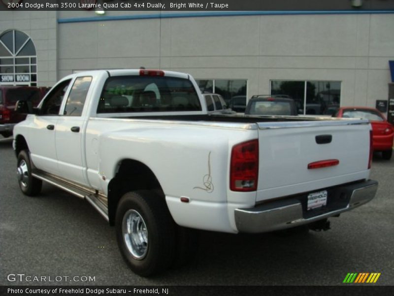 Bright White / Taupe 2004 Dodge Ram 3500 Laramie Quad Cab 4x4 Dually