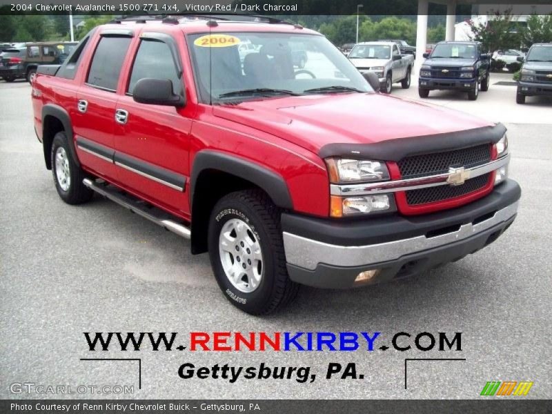 Victory Red / Dark Charcoal 2004 Chevrolet Avalanche 1500 Z71 4x4