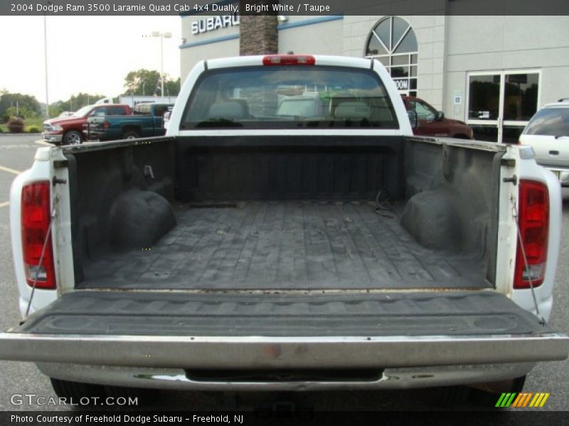 Bright White / Taupe 2004 Dodge Ram 3500 Laramie Quad Cab 4x4 Dually