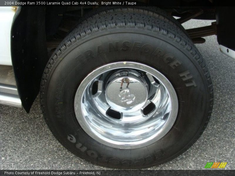 Bright White / Taupe 2004 Dodge Ram 3500 Laramie Quad Cab 4x4 Dually