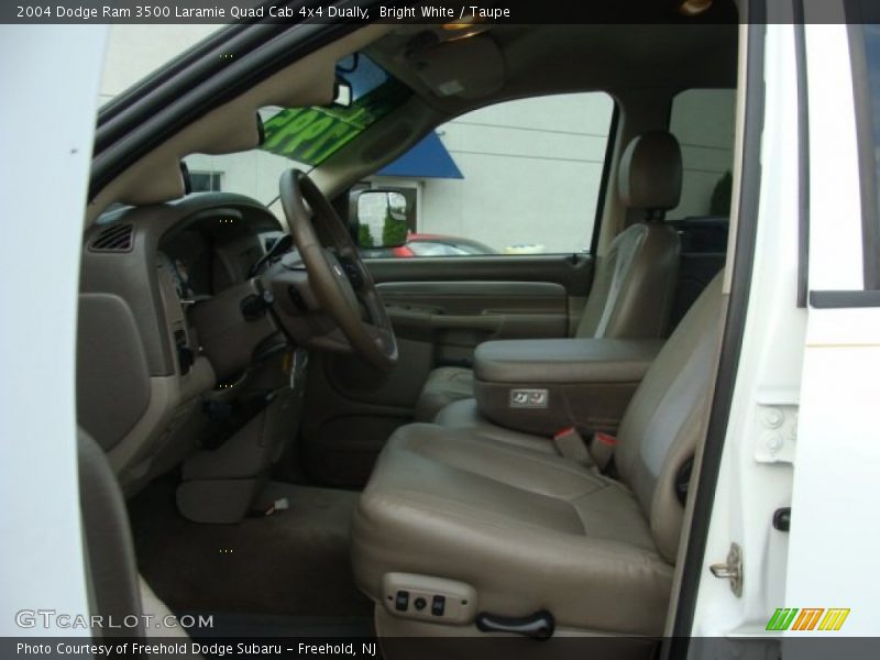 Bright White / Taupe 2004 Dodge Ram 3500 Laramie Quad Cab 4x4 Dually