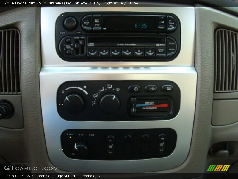 Bright White / Taupe 2004 Dodge Ram 3500 Laramie Quad Cab 4x4 Dually