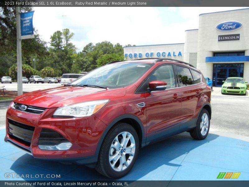 Ruby Red Metallic / Medium Light Stone 2013 Ford Escape SEL 1.6L EcoBoost