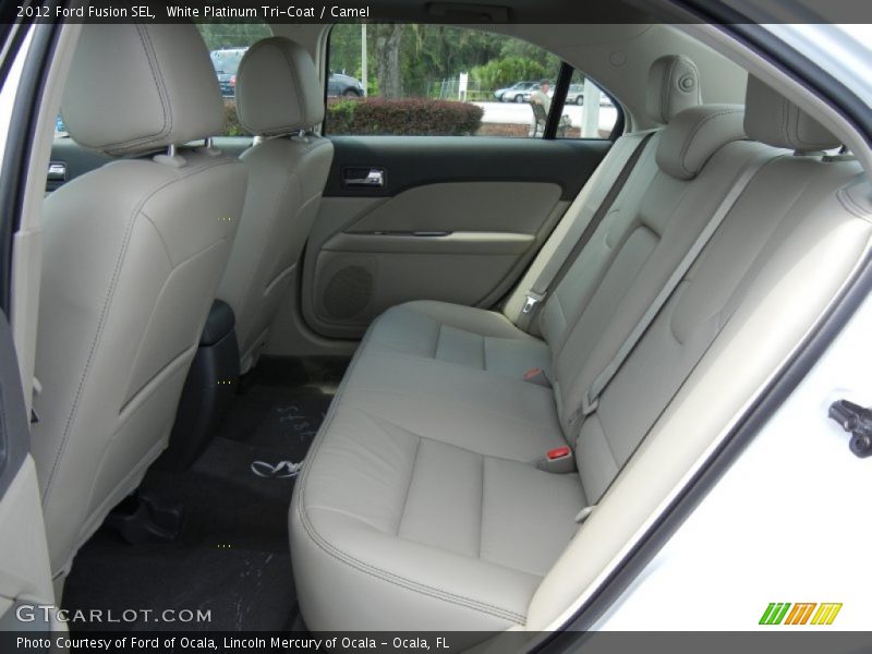 White Platinum Tri-Coat / Camel 2012 Ford Fusion SEL