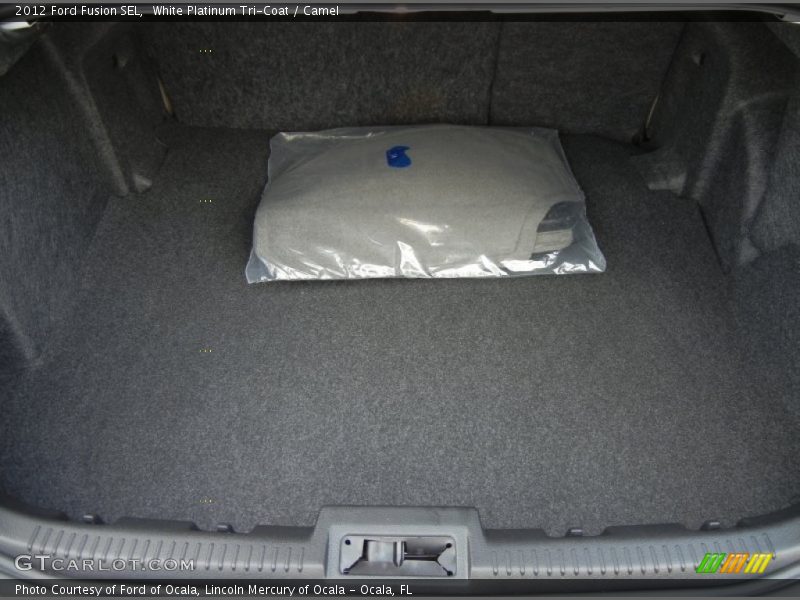 White Platinum Tri-Coat / Camel 2012 Ford Fusion SEL
