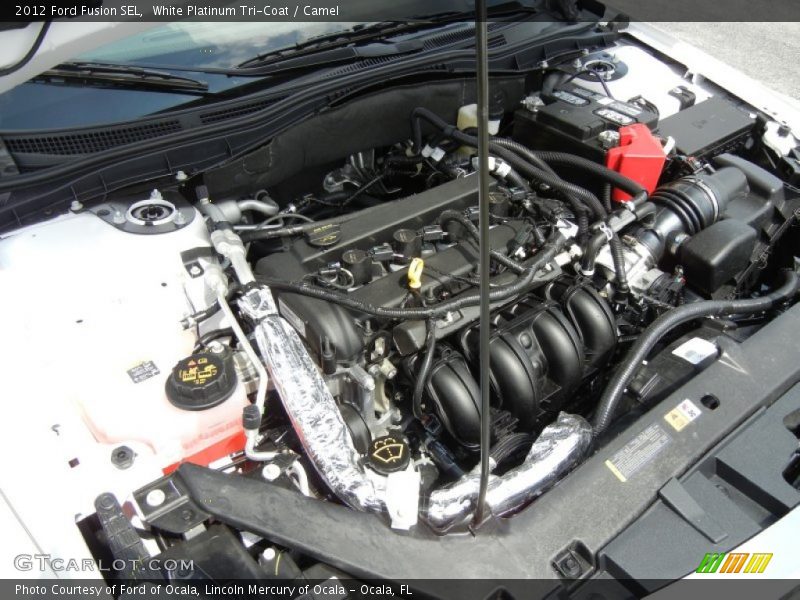 White Platinum Tri-Coat / Camel 2012 Ford Fusion SEL