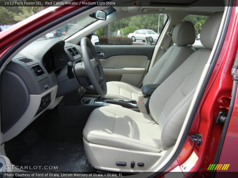 Red Candy Metallic / Medium Light Stone 2012 Ford Fusion SEL