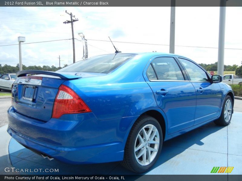 Blue Flame Metallic / Charcoal Black 2012 Ford Fusion SEL