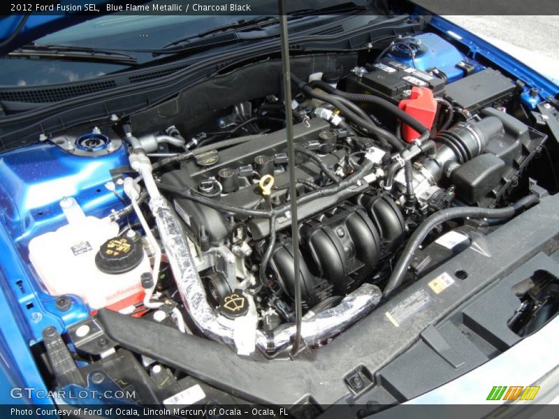 Blue Flame Metallic / Charcoal Black 2012 Ford Fusion SEL
