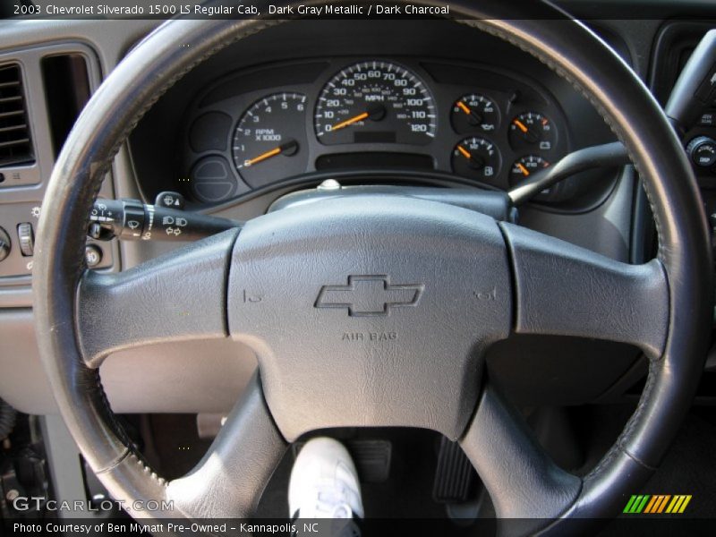 Dark Gray Metallic / Dark Charcoal 2003 Chevrolet Silverado 1500 LS Regular Cab