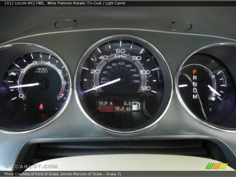 White Platinum Metallic Tri-Coat / Light Camel 2012 Lincoln MKZ FWD