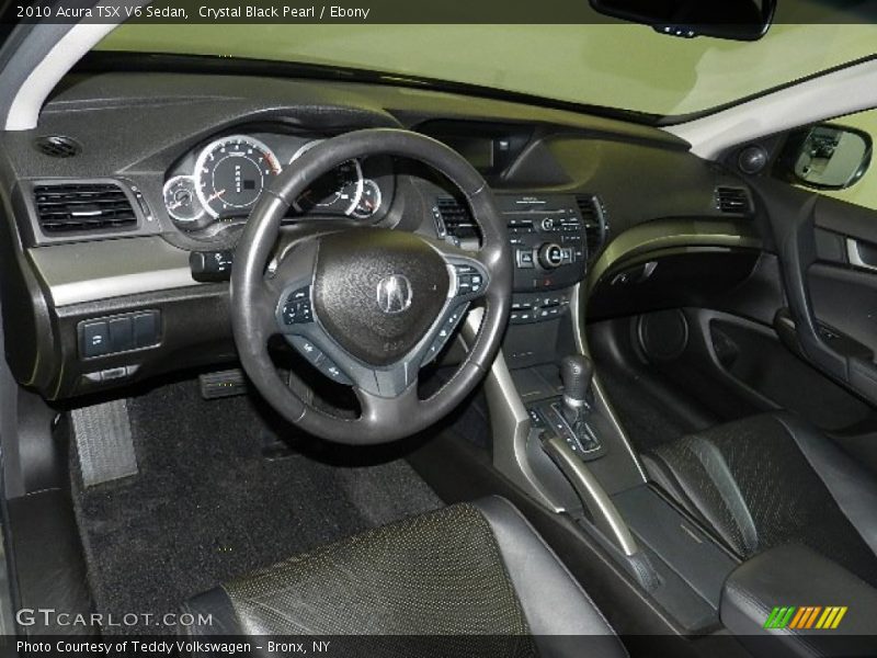Crystal Black Pearl / Ebony 2010 Acura TSX V6 Sedan