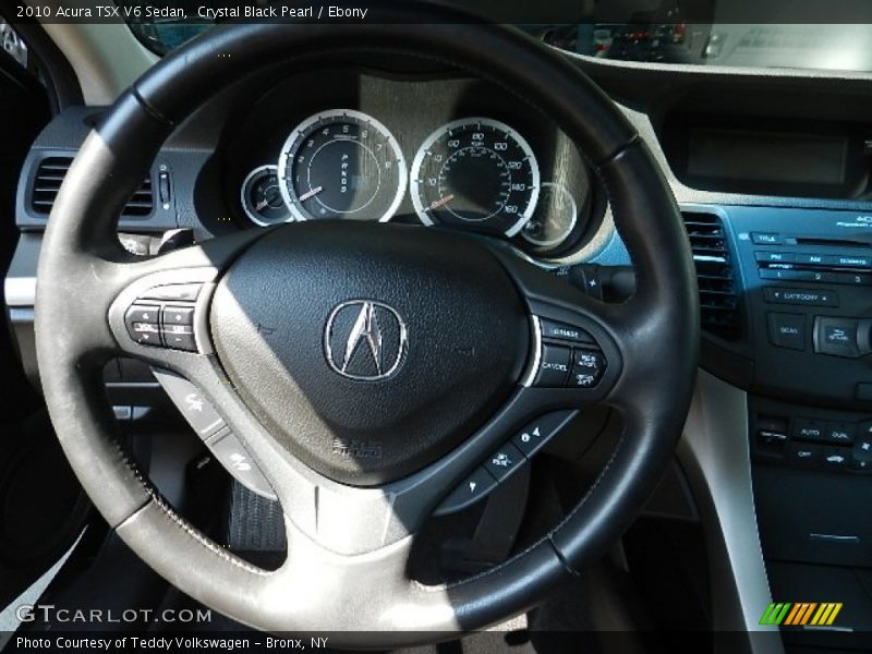 Crystal Black Pearl / Ebony 2010 Acura TSX V6 Sedan