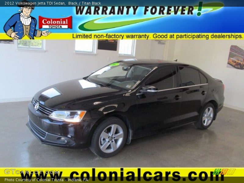 Black / Titan Black 2012 Volkswagen Jetta TDI Sedan
