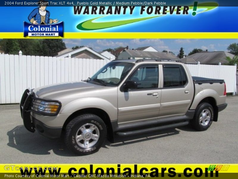 Pueblo Gold Metallic / Medium Pebble/Dark Pebble 2004 Ford Explorer Sport Trac XLT 4x4