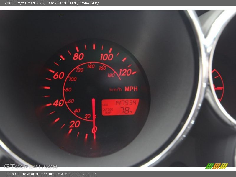 Black Sand Pearl / Stone Gray 2003 Toyota Matrix XR