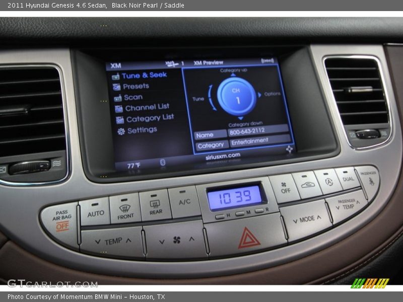 Black Noir Pearl / Saddle 2011 Hyundai Genesis 4.6 Sedan