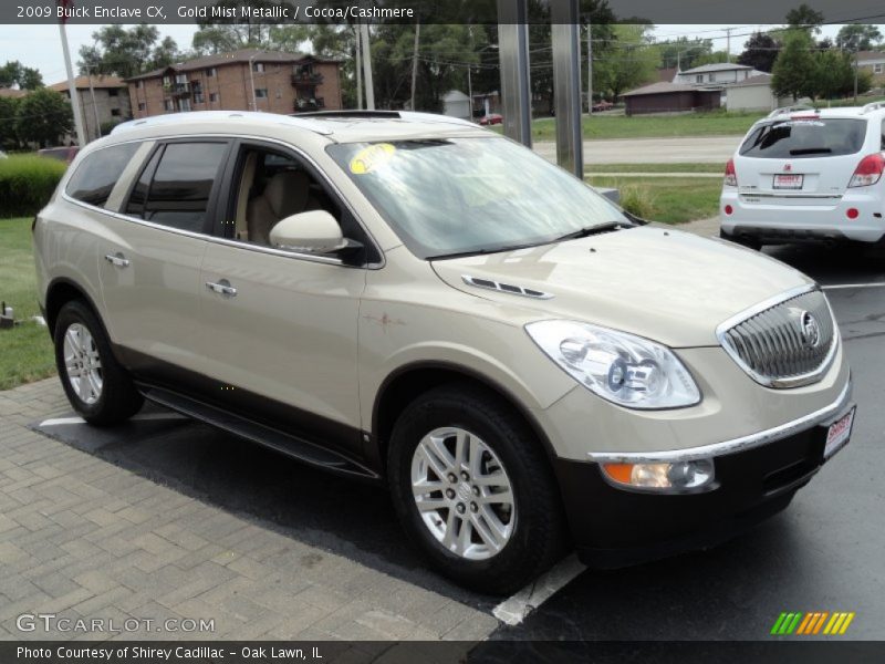 Gold Mist Metallic / Cocoa/Cashmere 2009 Buick Enclave CX