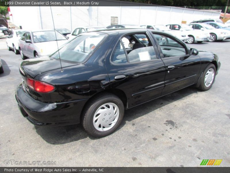 Black / Medium Gray 1999 Chevrolet Cavalier LS Sedan