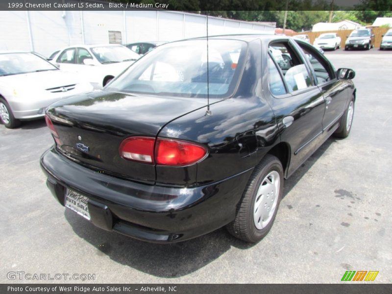 Black / Medium Gray 1999 Chevrolet Cavalier LS Sedan